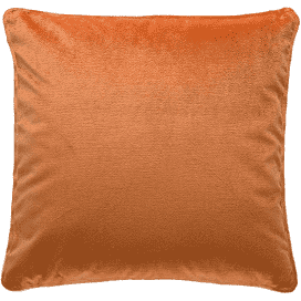 Heavy Weight Velvet Feather Filled Cushion - Orange