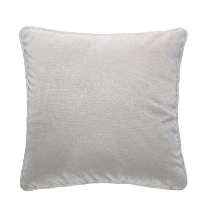 Heavy Weight Velvet Feather Filled Cushion - Light Pebble Grey