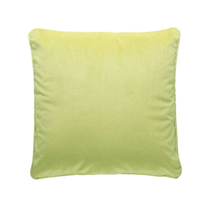 Heavy Weight Velvet Feather Filled Cushion - Lime