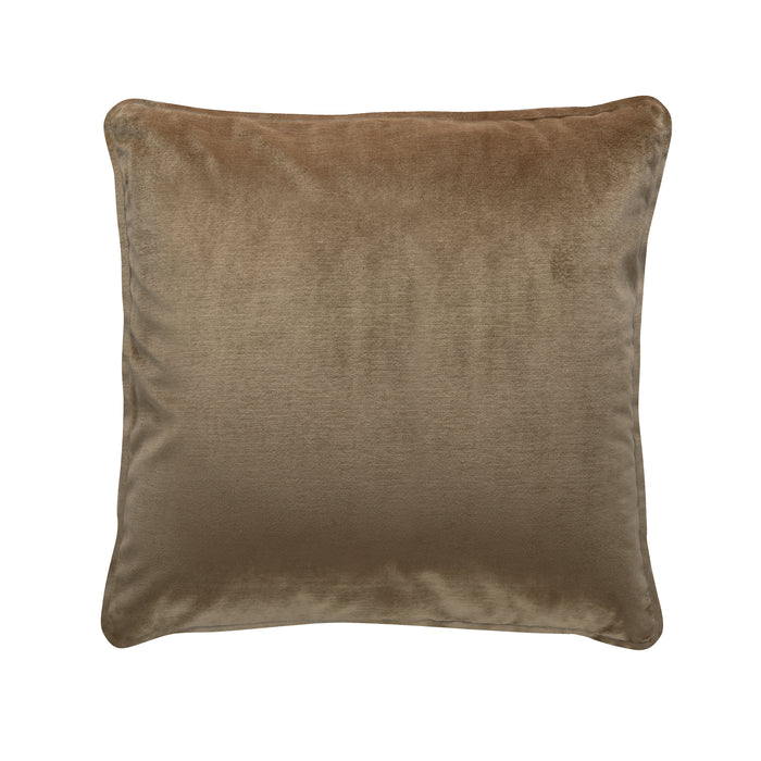 Heavy Weight Velvet Feather Filled Cushion - Stone