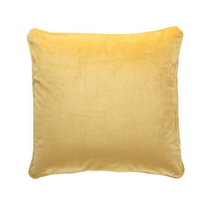 Heavy Weight Velvet Feather Filled Cushion - Yellow