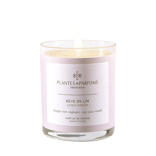 Plantes & Parfums -180g Handcrafted Perfumed Candle - Linen Dream