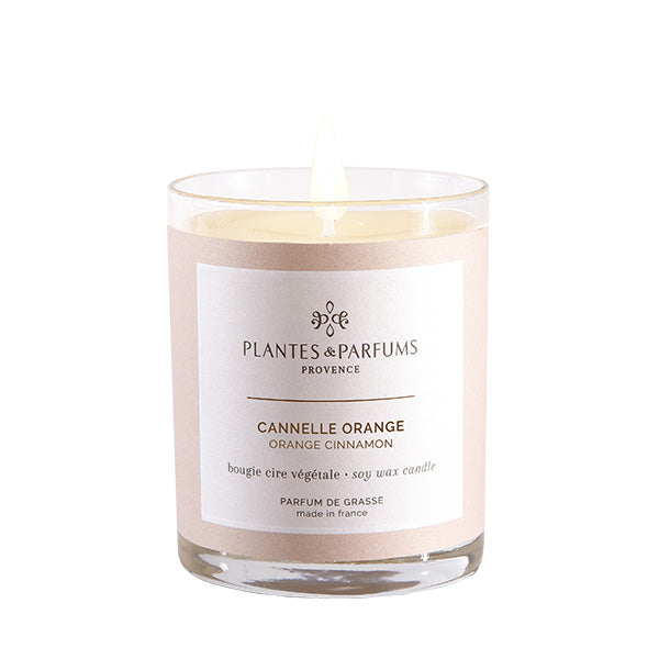 Plantes & Parfums -180g Handcrafted Perfumed Candle - Orange Cinnamon