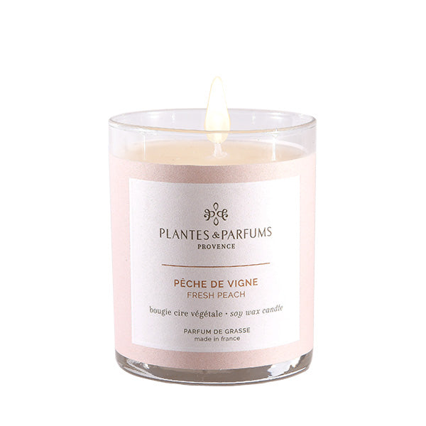 Plantes & Parfums -180g Handcrafted Perfumed Candle - Fresh Peach