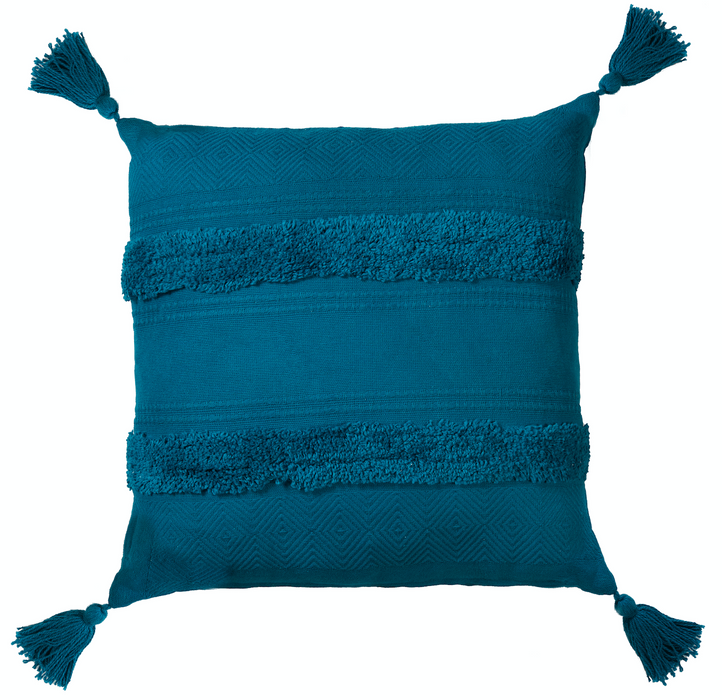 Indra Tassel 100% Cotton Cushion (3 colours available)