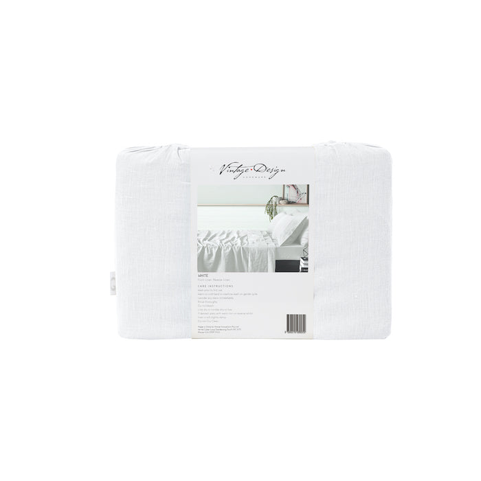100% French Flax Linen Sheet Set - White